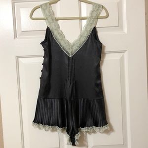 Romantic Victoria's Secret Satin Pleated Romper